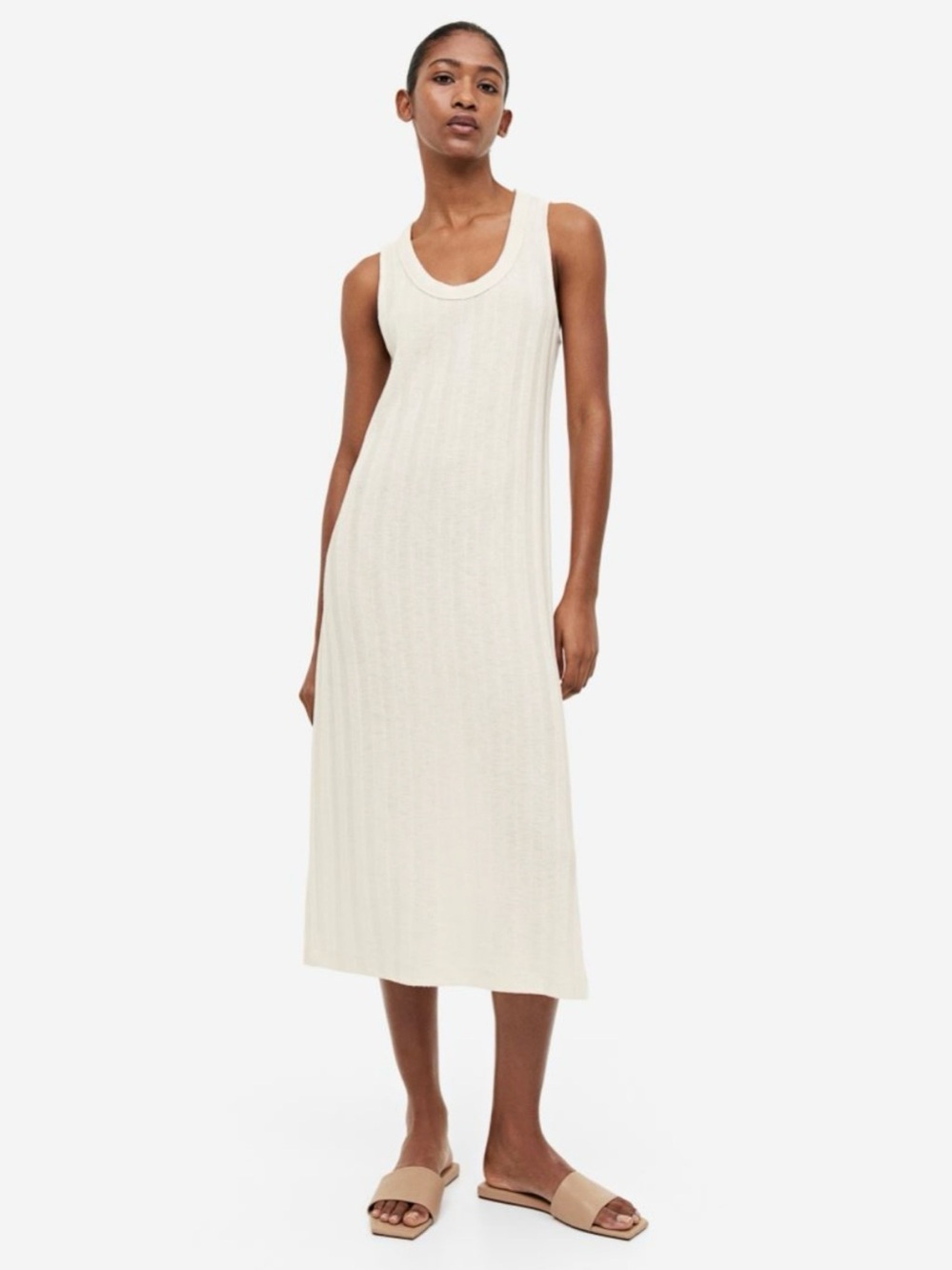 H&M Ribbed Sleeveless Midi Dress – XXL – NWT